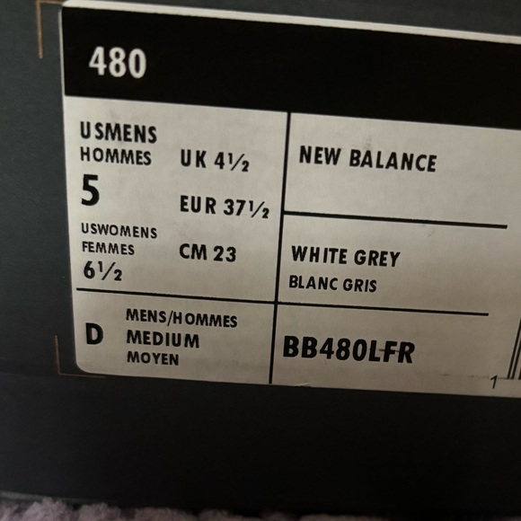 NIB white/grey reflective 480 new balances size 6.5 ! - Picture 6 of 7